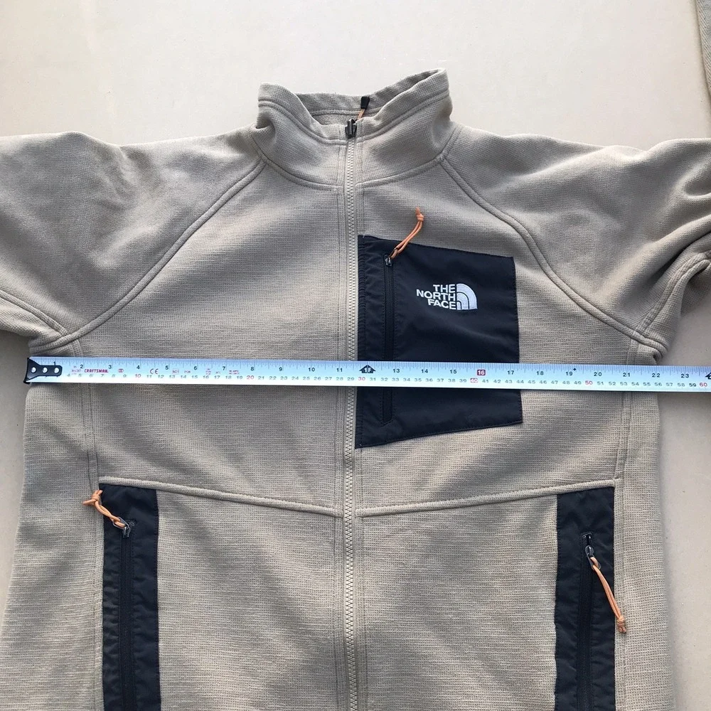 The North Face Pullover Brown Mens M Jacket Full Zip Chest Pocket Outdoor Hiking
